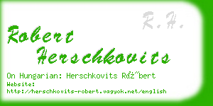 robert herschkovits business card